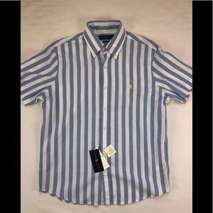 NWT Ralph Lauren Casual Button Down, Pony, Striped